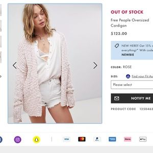 Free people oversized cardigan (M)